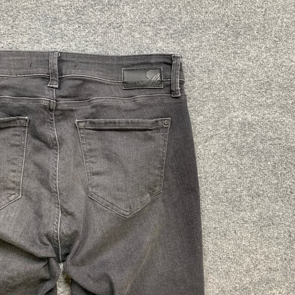 Mavi Jeans Womens 27 Faded Black Denim Whiskered Stretch Fringe Hem Cropped - Picture 10 of 12